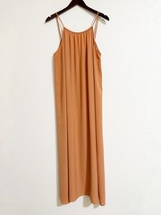 Prologue Side Slit Flowy Maxi Tank Dress Muted Orange Size XXL
