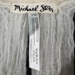 Michael Stars Linen Blend Caftan Cover Up Dress Women Tassel Striped Hippie Boho