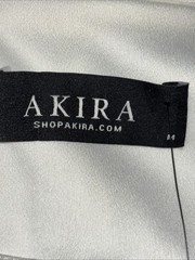 Akira Modern Chic Sleek Bodycon Structured White Satin Corset Blazer Dress SZ M