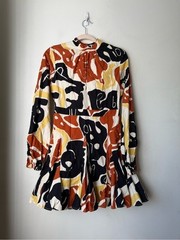 Deloreta Leonor Long Sleeve Printed Mini Dress L