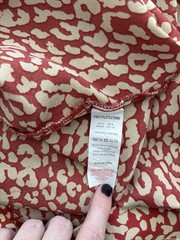 PrettyLittleThing Red Leopard Print FishTail Midi Dress – Size 6