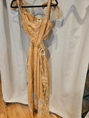 Farm Rio Eyelet Pattern Midi-Dress small