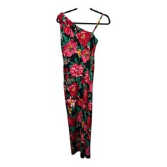 Rachel Roy Floral Print One-Shoulder Maxi Dress With Side Slit Small NWOT