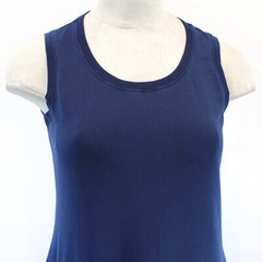 Talbots Plus Blue cotton TERRY Midi DRESS 1X pockets resort cruise nautical