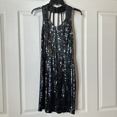 New Robert Anthony Sequin Beaded Bodycon Dress Size 12 Vintage Y2K 1990s Prom