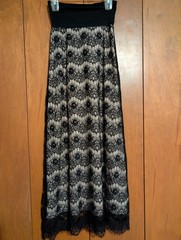Black Lace Strapless Dress Or Skirt
