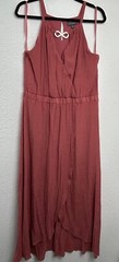 Luxology Orange Sleeveless Flowy Aline Layered Boho Maxi Dress Size 14 Hi Low