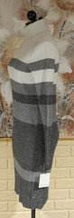 NWT SHARP CALVIN KLEIN SPARKLING STRIPED MEDIUM L/S BLENDED FABRIC SWEATER DRESS