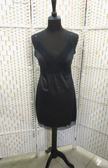 Michal Negrin Black Dress Decorated With Lace At The Bottom Size – M –
