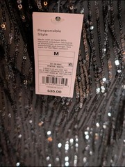 Wild fable Black Sequin Fringe Midi Tube top dress