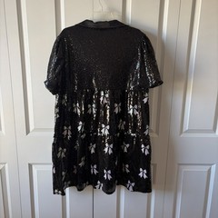 Simply Southern Tiered Sequin Babydoll Dress Bows Size XXL New with Tags