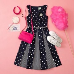 Review Limited edition navy white polkadot Fun Of The Fair Dress ferris wheel 14