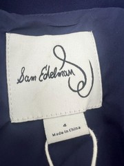Sam Edelman 4 Navy Blue Blouson Straight Skirt Midi Timeless Cocktail Dress
