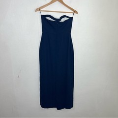 Elliat Revolve Exotic Dress Formal Navy Blue Strapless Hi Lo Dress Size Small