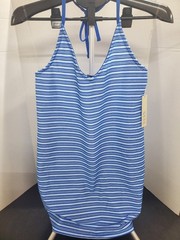 No Boundaries Loop Terry Halter Dress Cover Up (Blue), Size S (4-6)