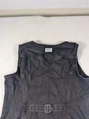 Levi&rsquo;s Black Denim 100% Cotton V-Neck Button Front Pocket Knee Dress XL