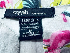 Sugah by Scondras Women&rsquo;s Dress Thin 100% Cotton Birds Print 3/4 Sleeves Size M