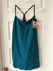 New The North Face Women’s Fitted Argue Hike Dress Blue Coral Medium NWT