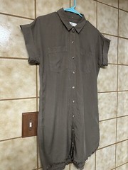 Thread & Supply Women’s 100% Lyocell Dress, Retro Boho Lagenlook Art 90’s, Sz S