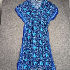 Anthropologie Rujuta Sheth Blue Marie Cinch Caftan Maxi Dress Women&rsquo;s Size S/M