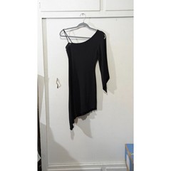 Black One Sleeve Asymmetrical Dress – Forever 21