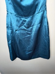NWT Banana Republic Strapless Satin Aquamarine Mini Dress Size 8