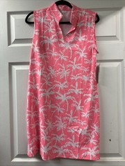 Lulu B S Hot Pink Geometric Sleeveless Vneck Dress Upf50