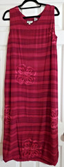 Island Collections Tropical pattern maxi Burgundy Large Side Buttons