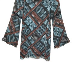 NWOT BCBGeneration Boho Chic Aztec Print Mini Dress Crochet Detail, Small