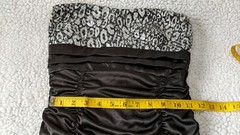 TABOO Black Strapless Sequin – SILKY – Bodycon Dress Mini – RUCHED – Size Small