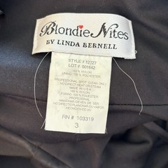 Vintage 90s Blondie Nights Chiffon Halter Dress Size 3 Ruffle Dark Romance