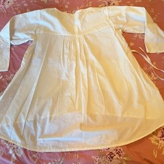 Krista Larson White Broadcloth A-Line Smock Dress with Side Ties – NWOT- OS