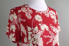 J.JILL NWT $99 Wearever Collection Floral Border Print Hem Dress Size Small
