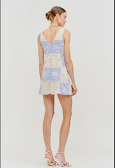 NWT Sofie the Label Patchwork Mini Dress with Lace Tailored Fit