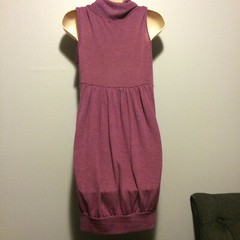 ACTIVE BASIC Womens&rsquo; Knit Summer Cowl neck Gathered Hem Mini Dress Sz M (L*)