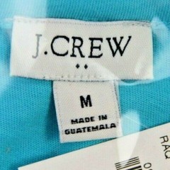 J Crew Womens Cotton No-Pocket T-Shirt Dress in Aqua Blue Sizes M L XL MSRP:$45
