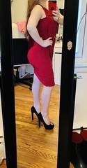 Red One Shoulder Ruched Draped Jersey Bodycon Knee Dress Size S Stretch