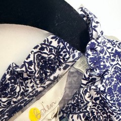 BODEN Ruffle Jersey Mini Dress in Prussian Blue, Vine Terrace
