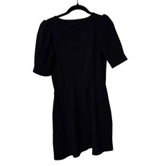 Reformation Black Puff Sleeve Mini Dress Size Medium