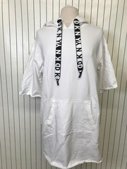 DKNY Women&rsquo;s Hoodie Dress White Hooded Size M