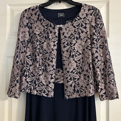 JH Evenings Evening Gown 2-Pc With Jacket Size 14 Womens Msrp $130 (133)