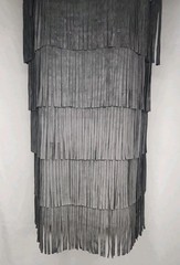 Forever 21 Sleeveless Fringe Microsuede Faux Suede Dress – Black – Women&rsquo;s Small