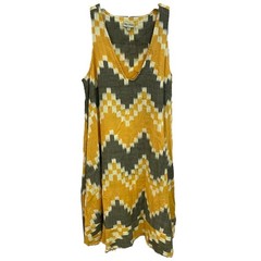 The Odells Sleeveless Dress Ikat Print Casual Summer Beach Cover Up S