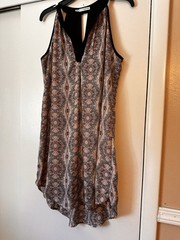 Maurices Women&rsquo;s Floral Pink/Black Sleeveless Dress Size M