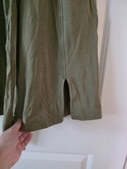 Lululemon Cotton Wrap Front Tshirt Dress Dark Green Casual Athleisure Womens 6*