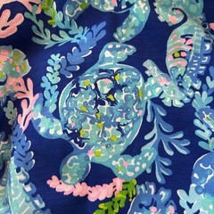 Lilly Pulitzer Margot Swing Dress Corsica Blue Turtle Villa Size S, NWT