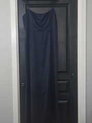 Vowd Midnight Blue Satin Spaghetti Strap Gown Size XL