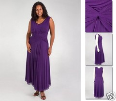 NEW Zaftique GOSSAMER DRESS Purple 0Z 1Z 2Z 3Z 4Z / 14 16 20 24 L XL 1X 2X 3X 4X