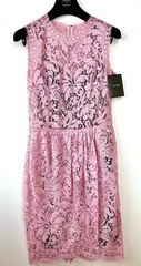 3k Dolce & Gabbana 2017 2024 Pink Black Lace 2 Dress Set LOT 38 40 2 4 6 S M Top