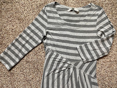 Athleta Splendor Lotus Wrap Striped Dress Medium Tall MT